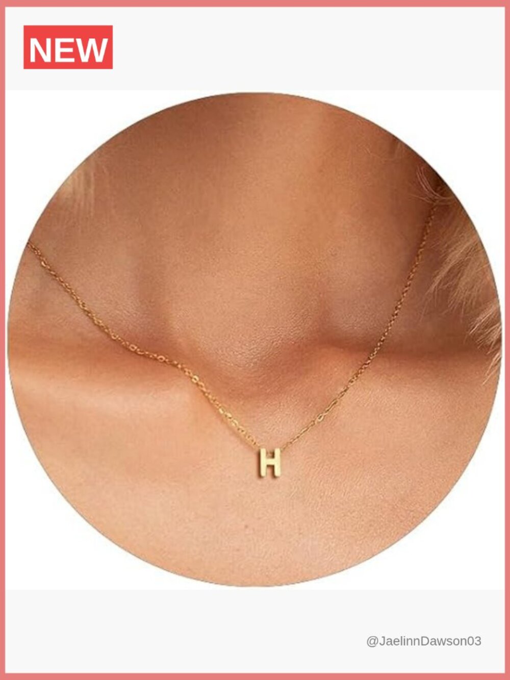 Tiny Initial Necklace 18K Gold Plated Personalized Letter Pendant Necklace for